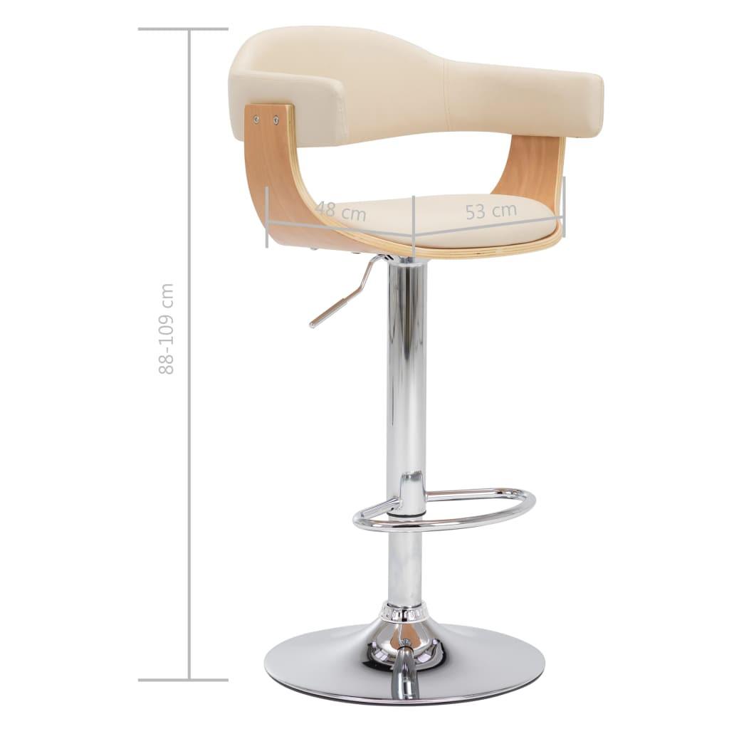 VidaXL Tabouret de bar cuir artificiel  