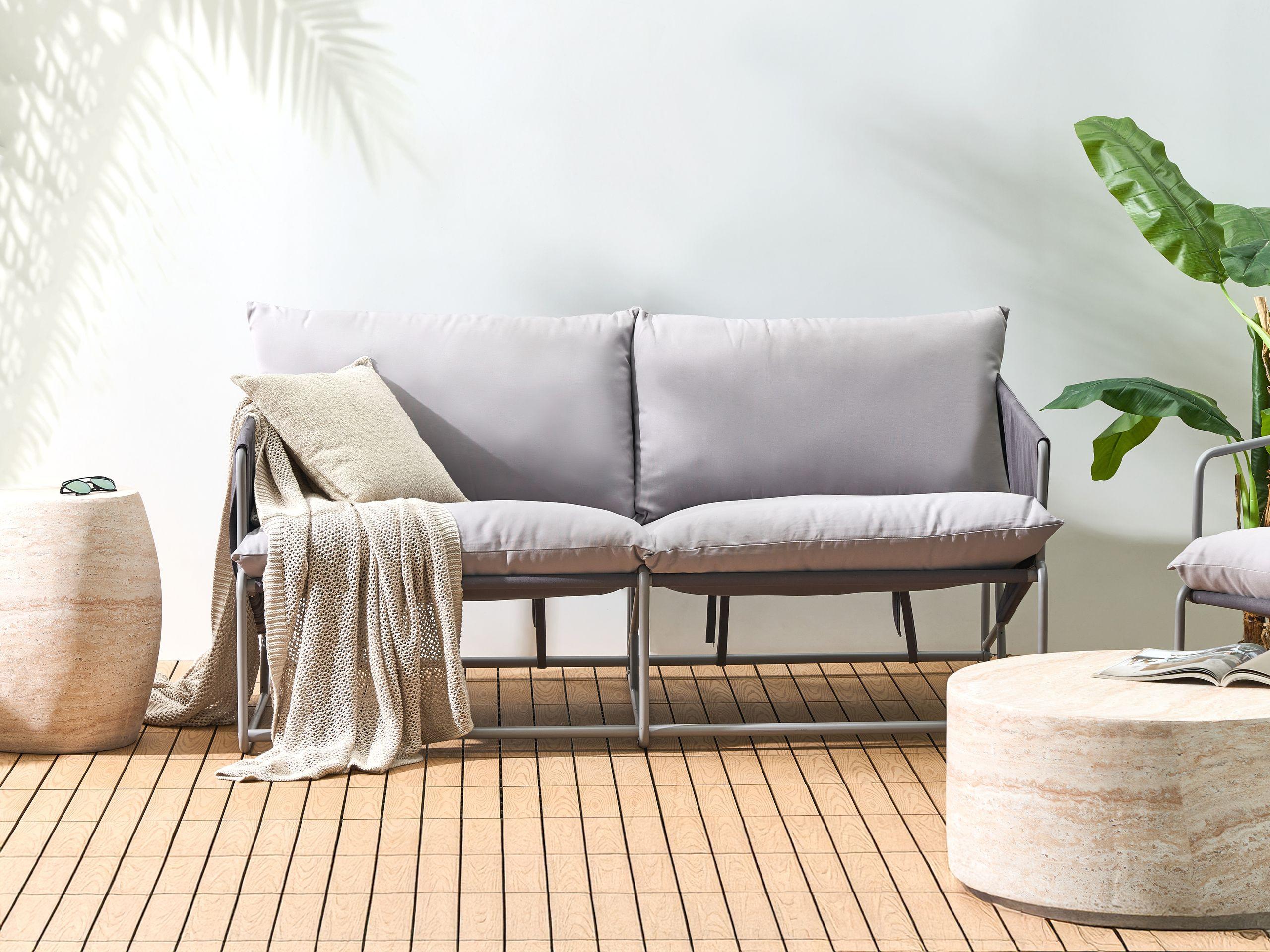 Beliani Set lounge pour jardin en Acier Industriel PONTE  