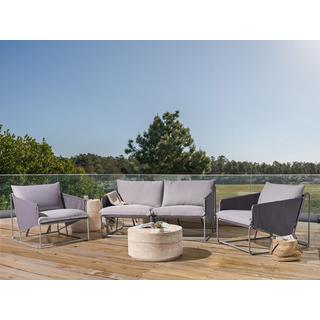 Beliani Set lounge pour jardin en Acier Industriel PONTE  