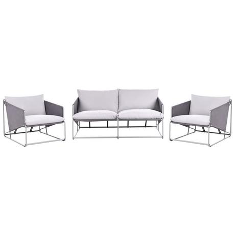 Beliani Set lounge pour jardin en Acier Industriel PONTE  