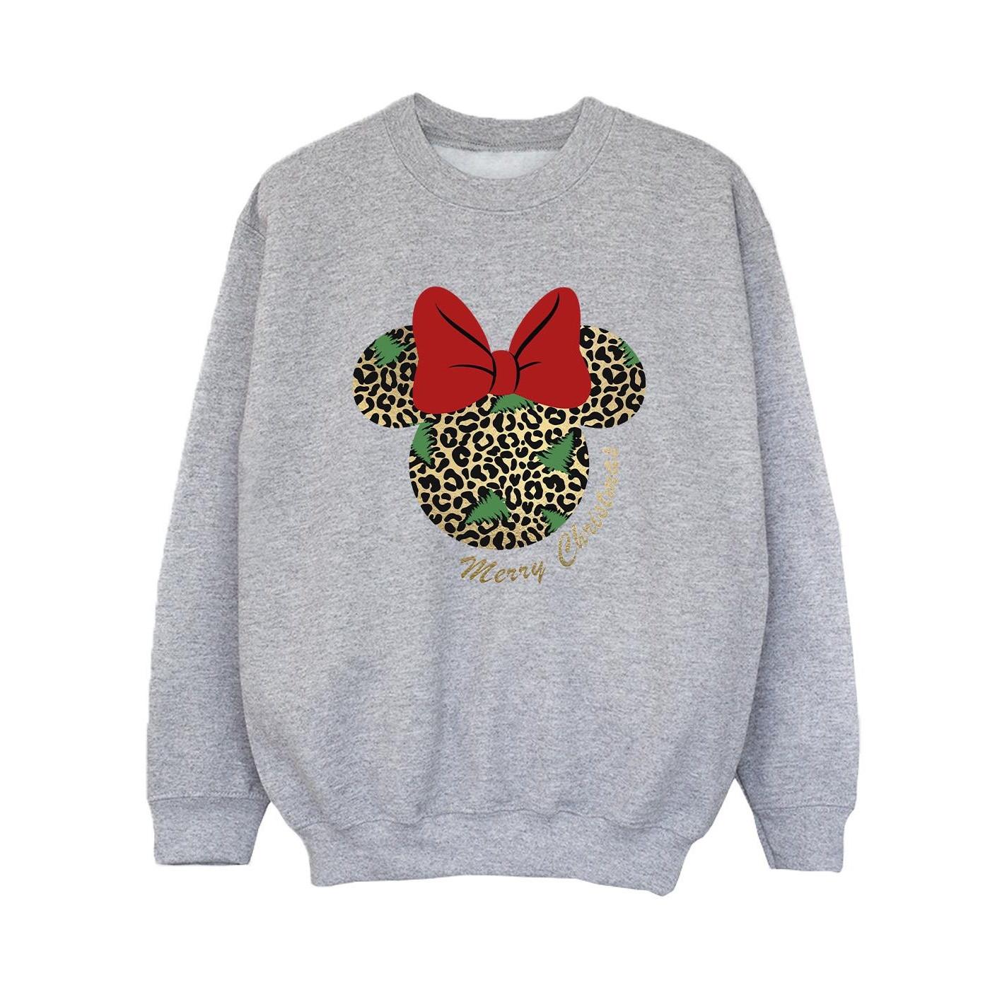 Disney  Sweat MINNIE MOUSE LEOPARD CHRISTMAS 