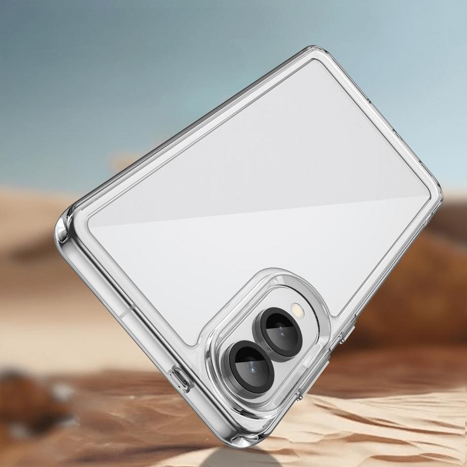 Cover-Discount  Galaxy S25 Edge - Schützende Acryl-Handyhülle mit erhöhtem Rand 