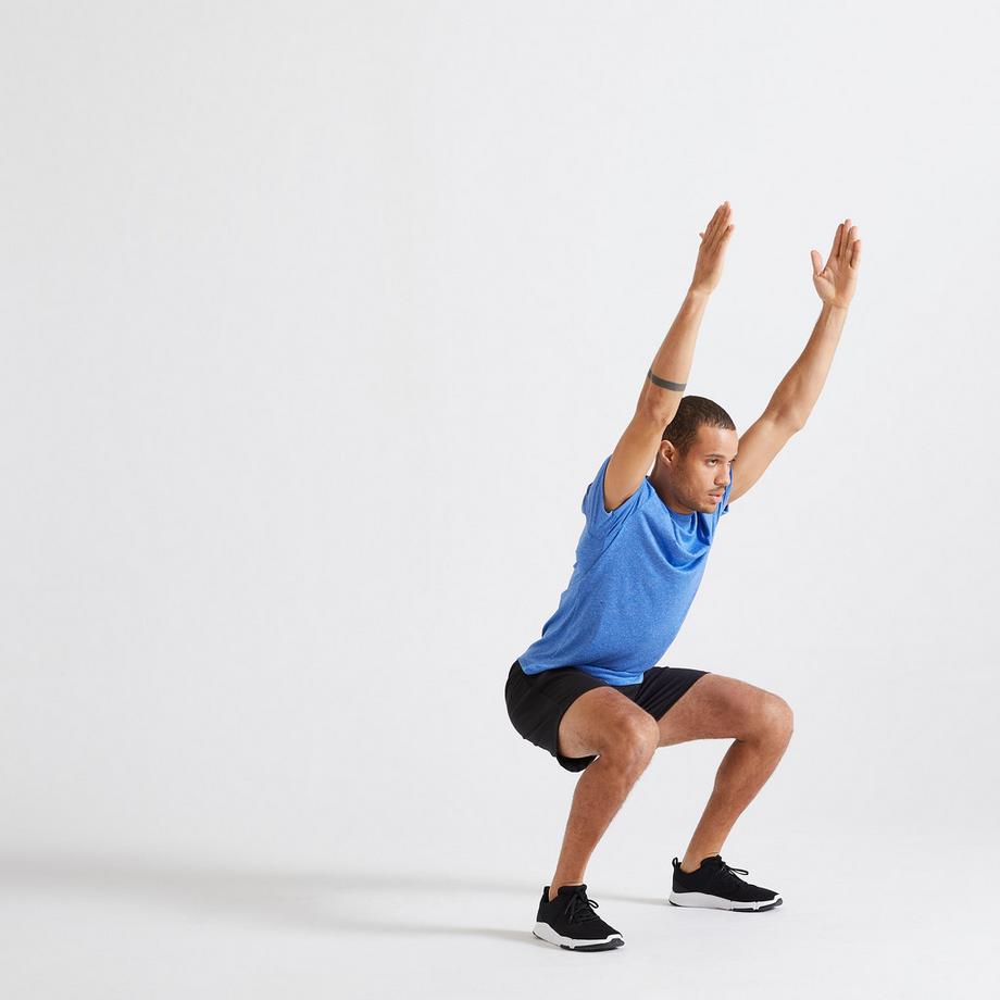 DOMYOS  T-shirt sport fitness uomo traspirante girocollo poliestere 