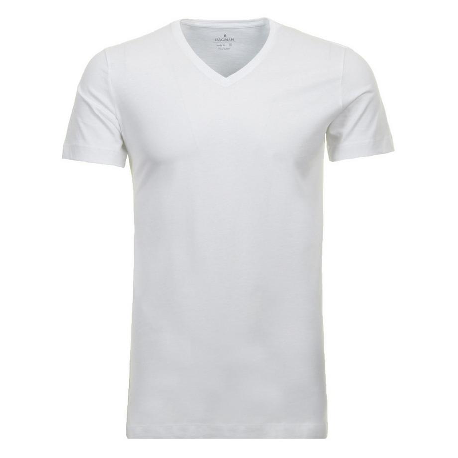 Ragman T-Shirt  2er Pack Bequem sitzend-Body Fit V-Neck T-Shirt 2P  