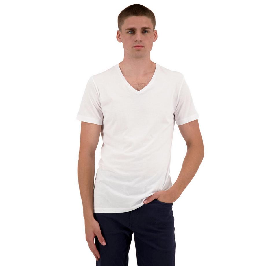 Ragman T-Shirt  2er Pack Bequem sitzend-Body Fit V-Neck T-Shirt 2P  