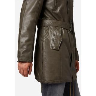 RICANO  Manteau en cuir pour homme Sheena, style parka moderne 