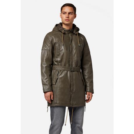 RICANO  Manteau en cuir pour homme Sheena, style parka moderne 