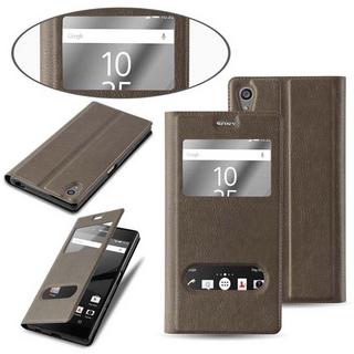 Cadorabo  Housse compatible avec Sony Xperia Z5 PREMIUM - Coque de protection avec fermeture magnétique, fonction de support et 2 fenêtres de visualisation 