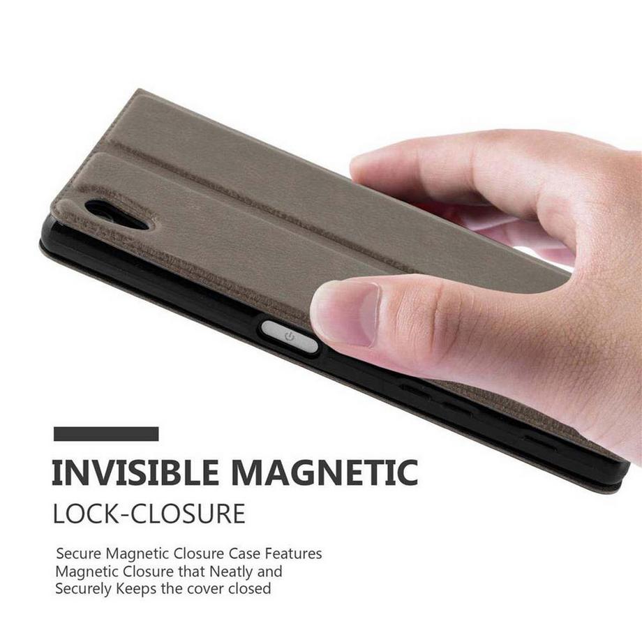 Cadorabo  Hülle für Sony Xperia Z5 PREMIUM Magnetverschluss, 2 Sichtfenstern 