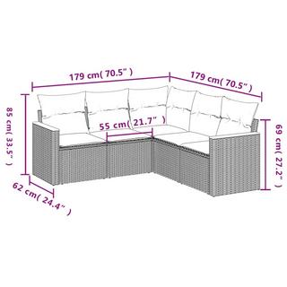 VidaXL Garten sofagarnitur poly-rattan  