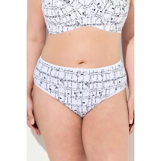 Ulla Popken  Slip midi con stampa grafica/tinta unita in confezione da cinque 