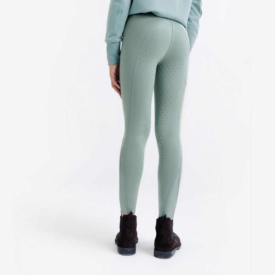 FOUGANZA  Reitleggings Full Grip Kinder - 500 frostgrün 