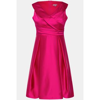 Ulla Popken Abito da Sera Linea A Drappeggiato Senza Maniche  