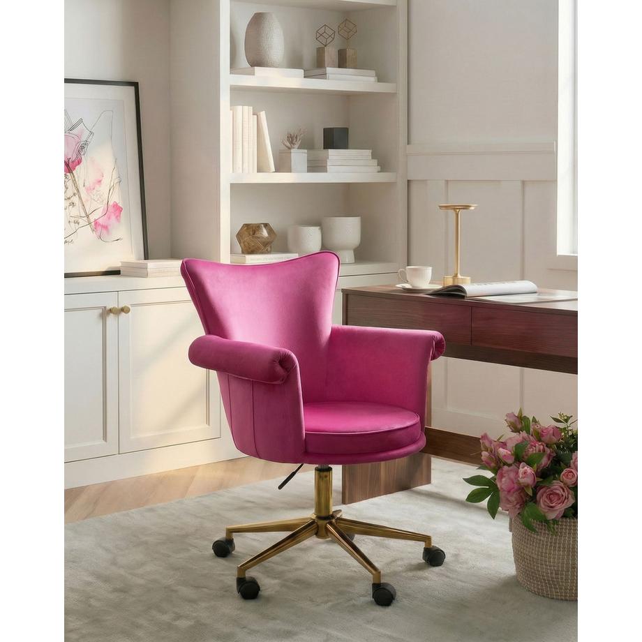 Beliani Chaise de bureau en Velours Glamour VELENCIA  