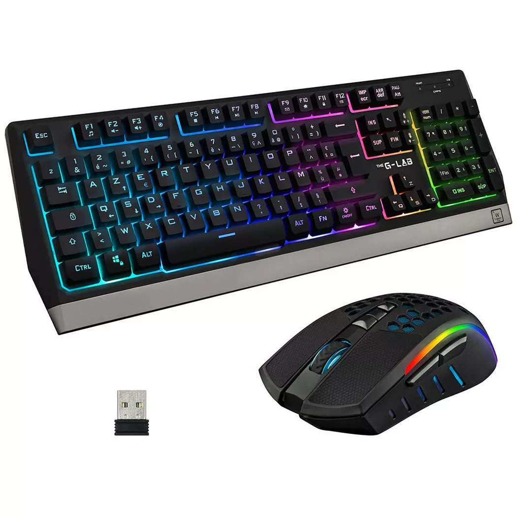 The G-Lab - Kabellose Tastatur und Maus  Combo Tungsten - RGB