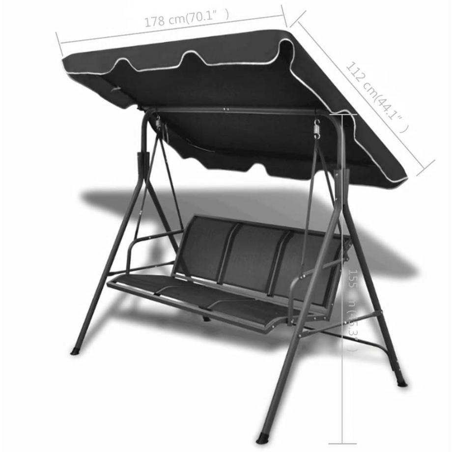 VidaXL Garten-schaukelbank gewebe  