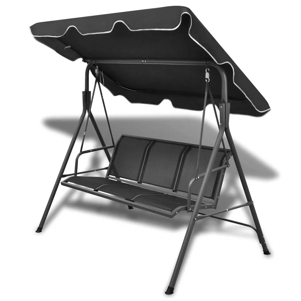 VidaXL - panca a dondolo Tessuto, One Size, Nero