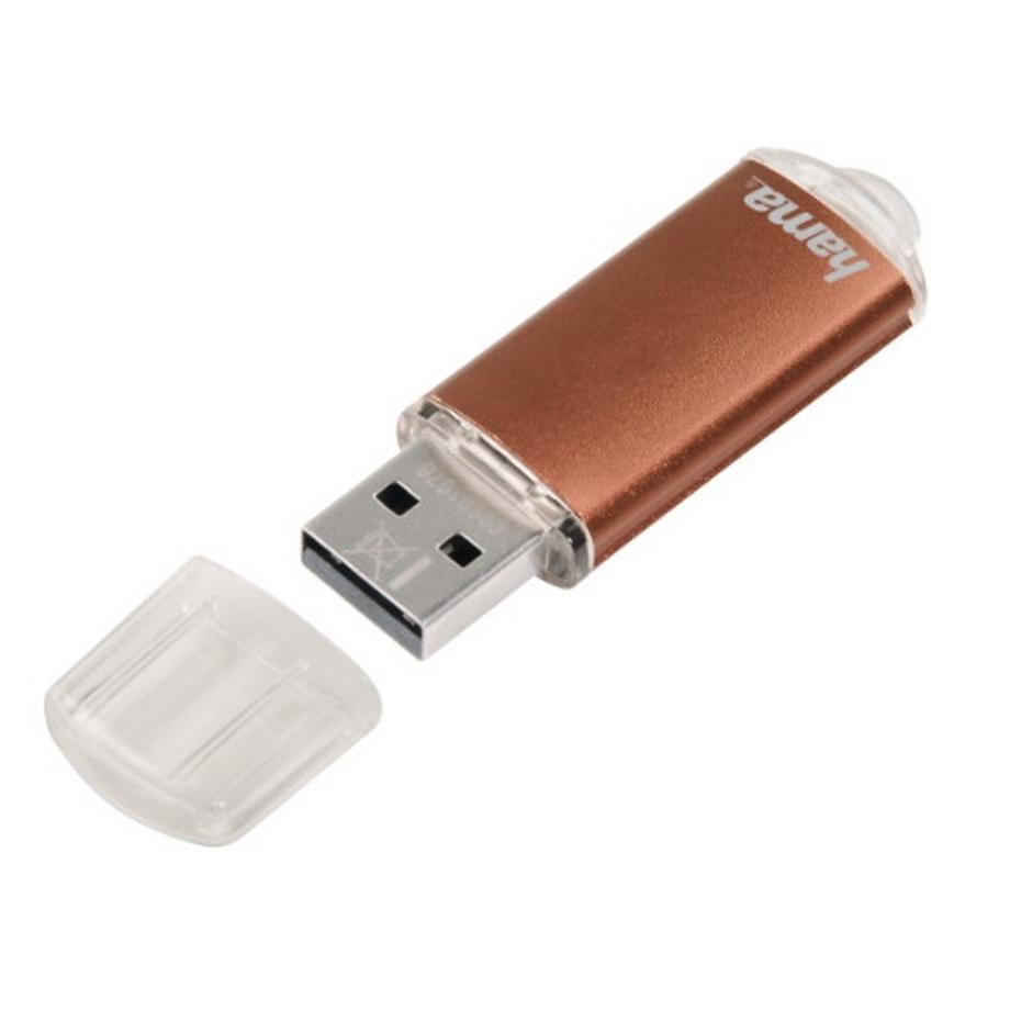 hama  Hama 32GB Laeta unità flash USB USB tipo A 2.0 Marrone, Trasparente 