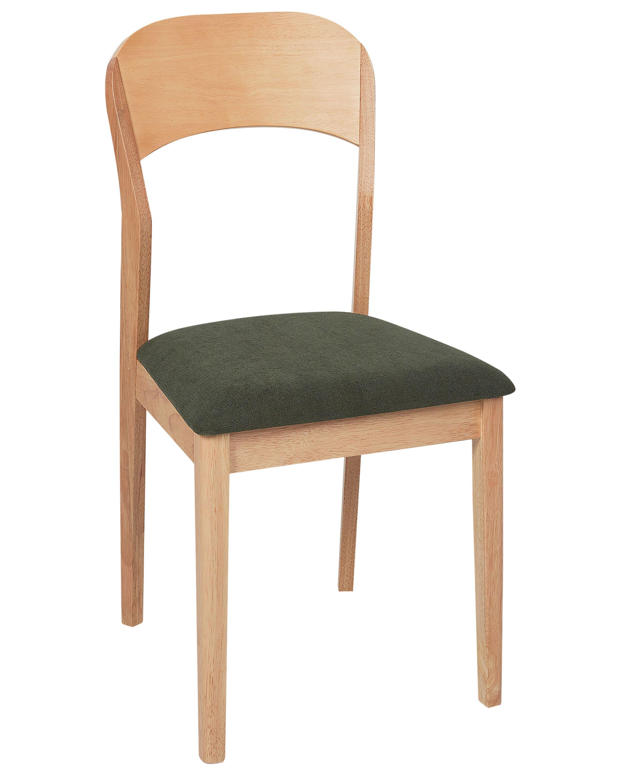 Beliani Lot de 2 chaises de salle à manger en Bois d'hévéa Traditionnel ALVIN  