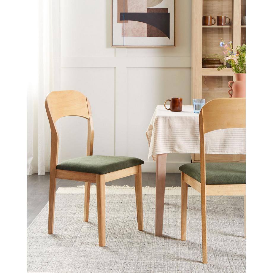 Beliani Set di 2 sedie da pranzo en Legno di caucciù Classico ALVIN  