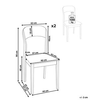 Beliani Set di 2 sedie da pranzo en Legno di caucciù Classico ALVIN  