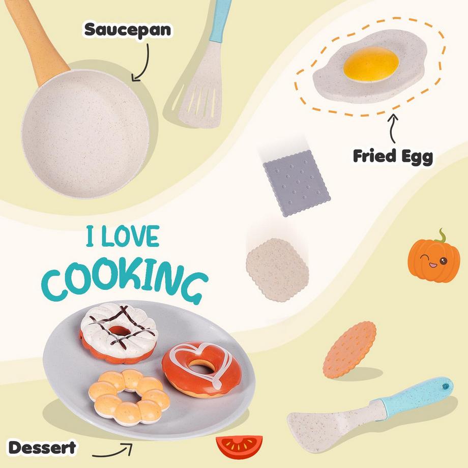 Activity-board  Kinderküchenzubehör, Kinderküchenspielzeug Kochgeschirr, Kinderspielküchenset, Topfset für Rollenspiele 