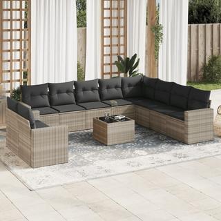 VidaXL set divano da giardino Polirattan  