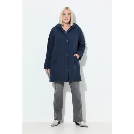 Ulla Popken Cappotto Softshell idrorepellente con cappuccio  