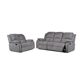 Vente-unique Couchgarnitur Relax Microfaser 3+2 HERNANI  