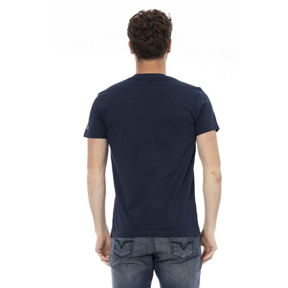 TRUSSARDI T-shirt col en V avec imprimé graphique  