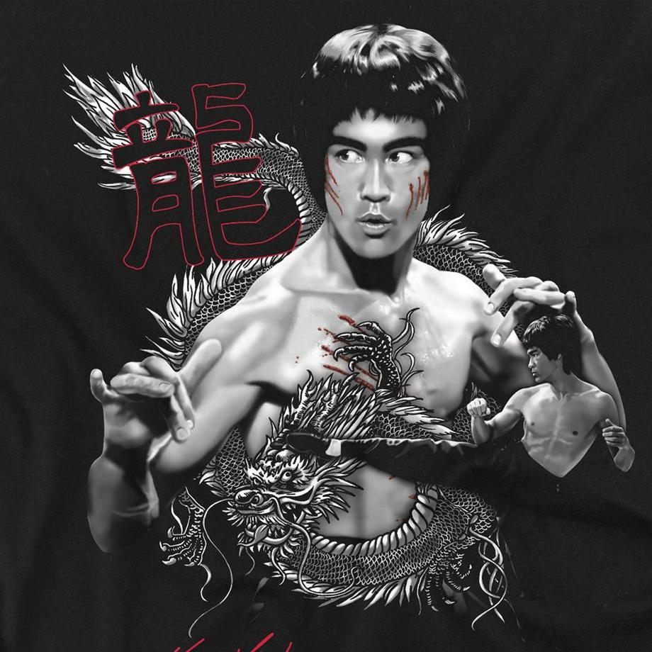 Bruce Lee  The Dragon Maglietta Manica Lunga 
