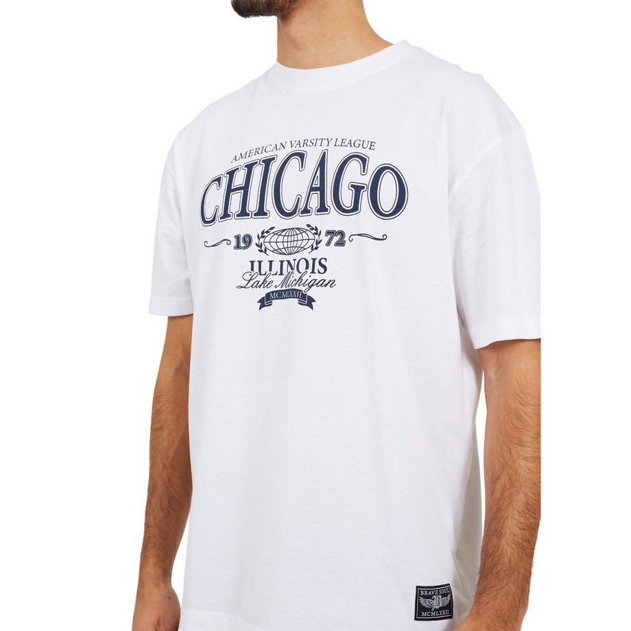 Brave Soul  T-Shirt, Rundhalsausschnitt, Leger 