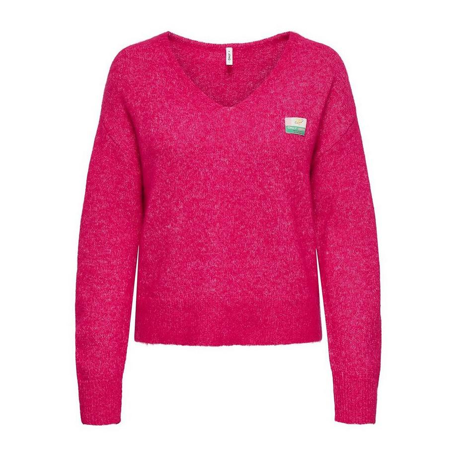 Pull manches longues col V