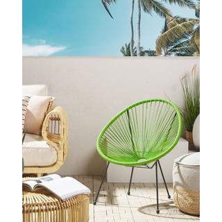 Beliani Gartenstuhl aus PE Rattan Modern ACAPULCO II  