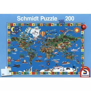 Schmidt puzzel Geweldige Wereld - 200 stukjes - 8+