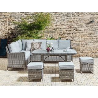 Beliani Set lounge pour jardin en Polyrotin Traditionnel LACONA  