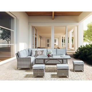 Beliani Set lounge pour jardin en Polyrotin Traditionnel LACONA  