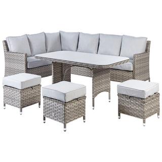 Beliani Set lounge pour jardin en Polyrotin Traditionnel LACONA  