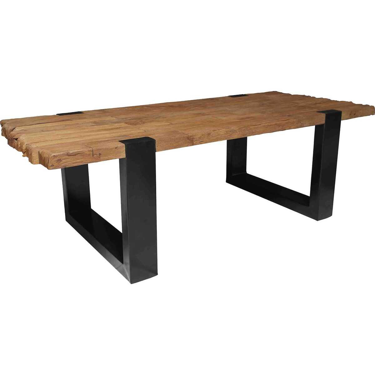 mutoni Table basse Factory finition antique 130x60x46  