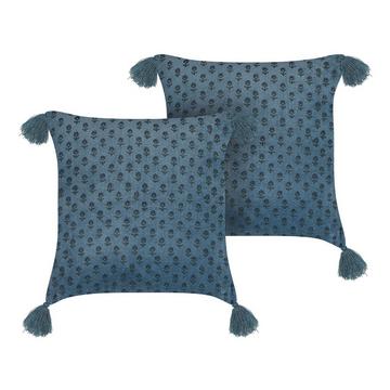 Lot de 2 coussins en Velours Moderne RIBES