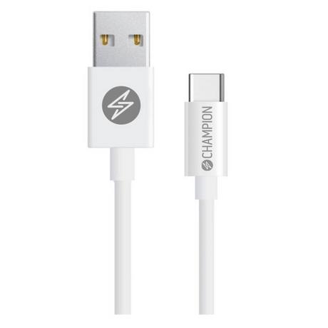 Champion  Cavo da USB-A a USB-C 3 m Bianco 
