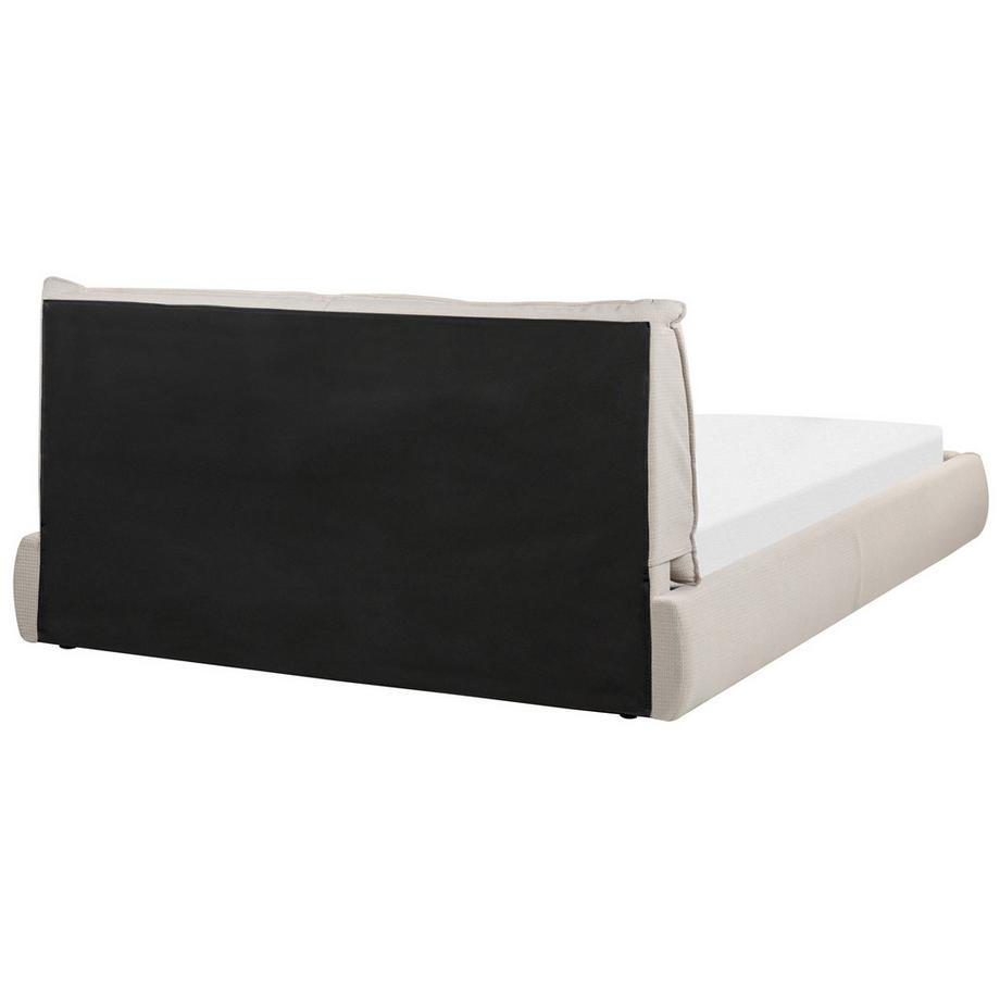 Beliani Lit avec sommier en Tissu  VINAY  