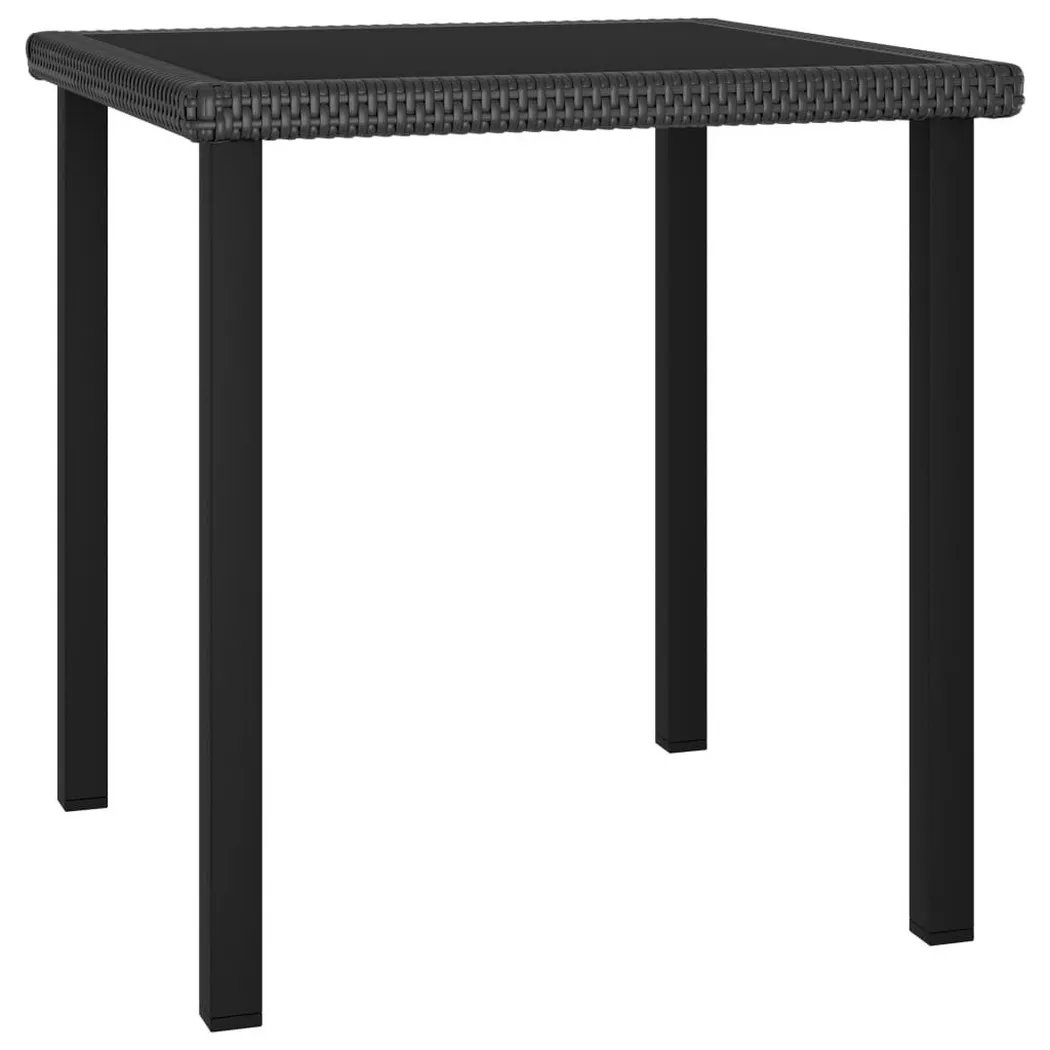 VidaXL - Gartentisch poly-rattan, One Size, Schwarz