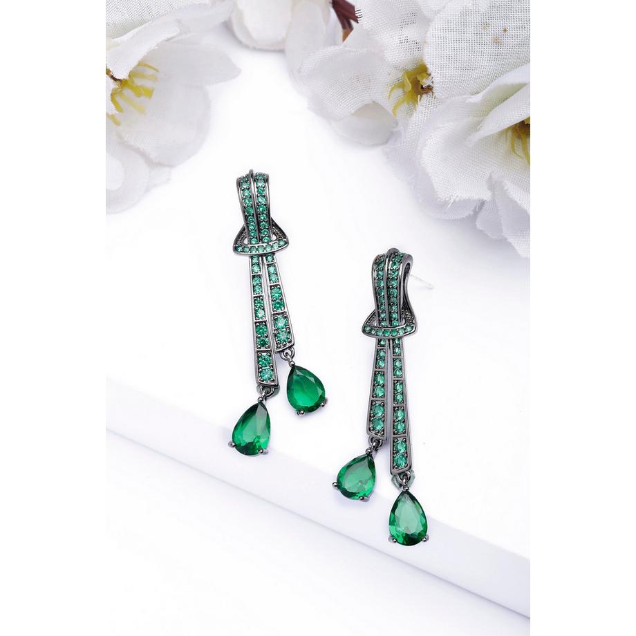 AVANT-GARDE PARIS  Grüne Knoten-Hängeohrringe 