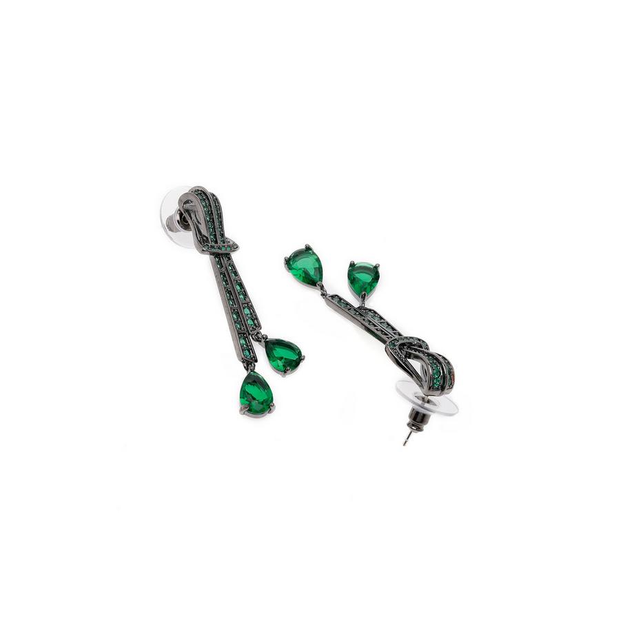 AVANT-GARDE PARIS  Grüne Knoten-Hängeohrringe 