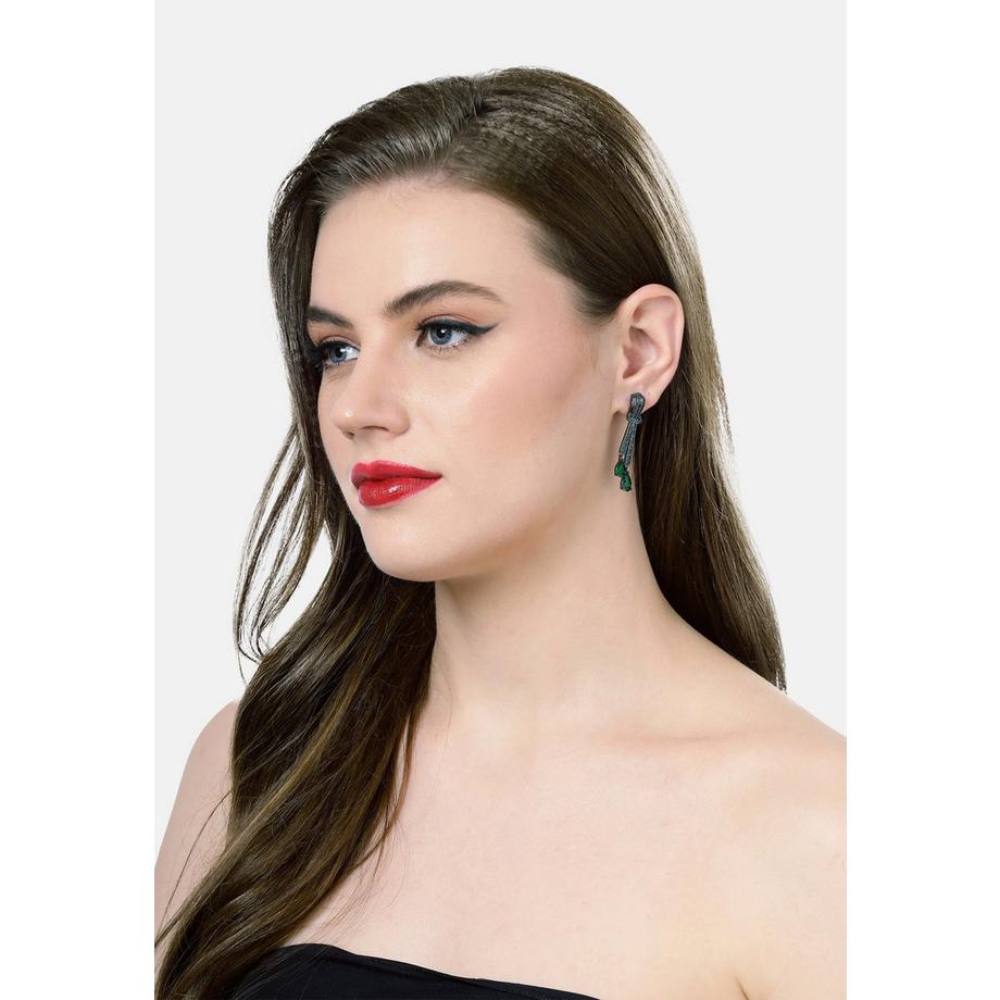 AVANT-GARDE PARIS  Grüne Knoten-Hängeohrringe 