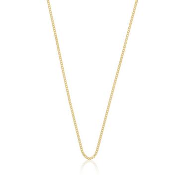 Collier gourmette or jaune 750, 1.4mm, 40cm