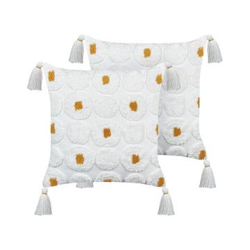 Dekokissen 2er Set aus Baumwolle Boho AZALIA