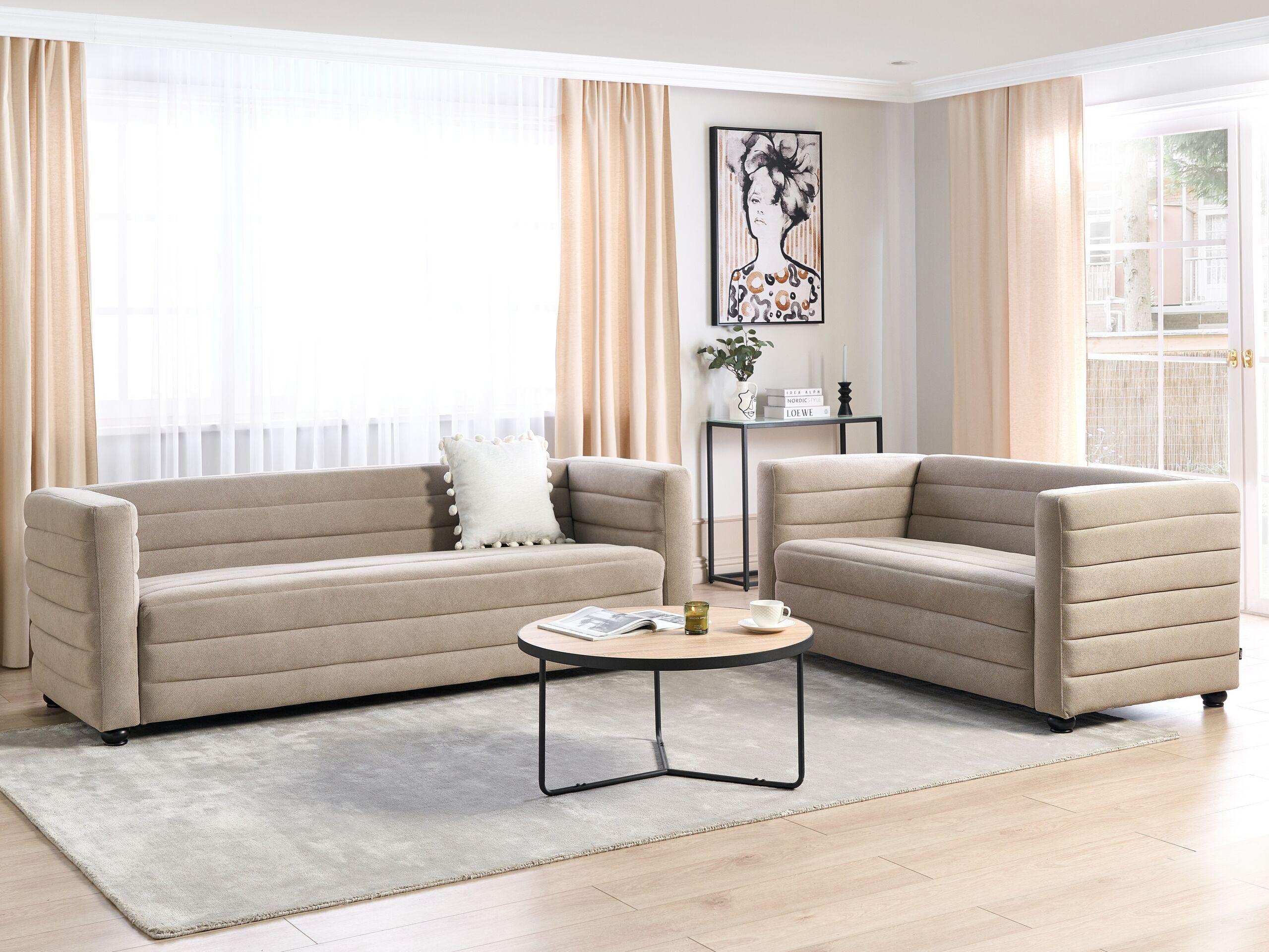 Beliani Wohnzimmer Set aus Polyester Modern HOFN  