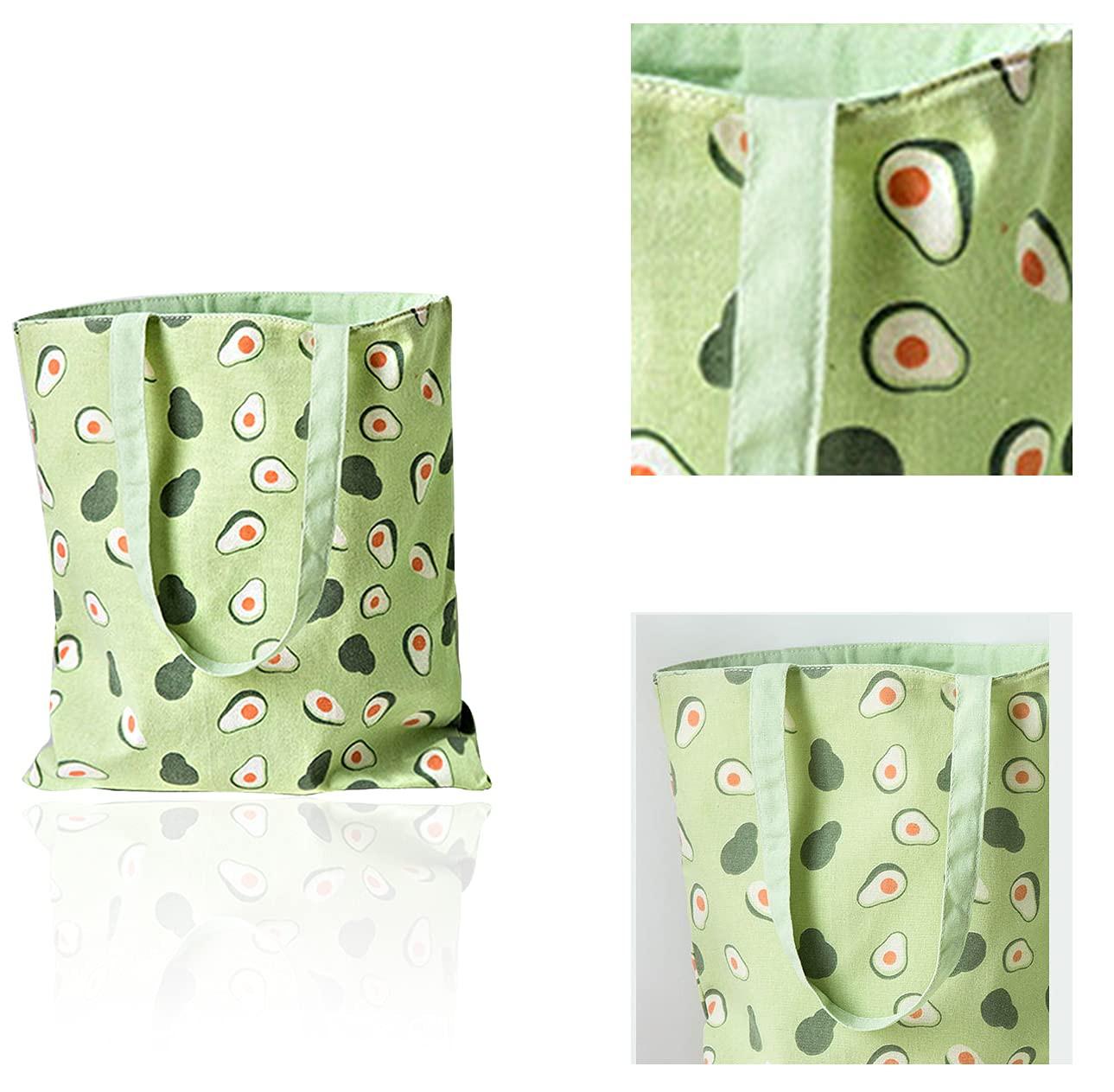 Only-bags.store Wendetragetasche mit Avocado-Print aus Canvas  